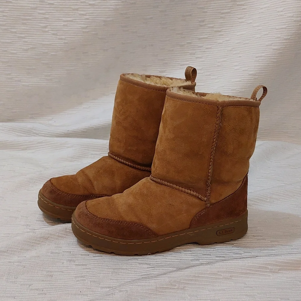 L.L. Bean Tan Suede Winter Boots